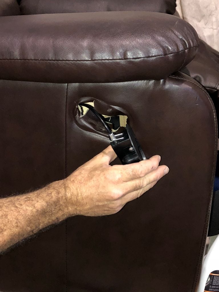 Locating the Power Switch on an electric recliner