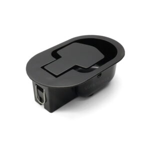 Large Oval Black Metal Recliner Handle