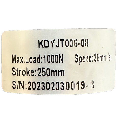 Kaidi KDYJT006-08 Compliance Label