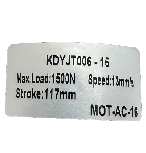 Kaidi KDYJT006-15 Actuator Label