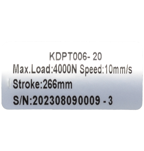 KDPT006-20 Actuator Label