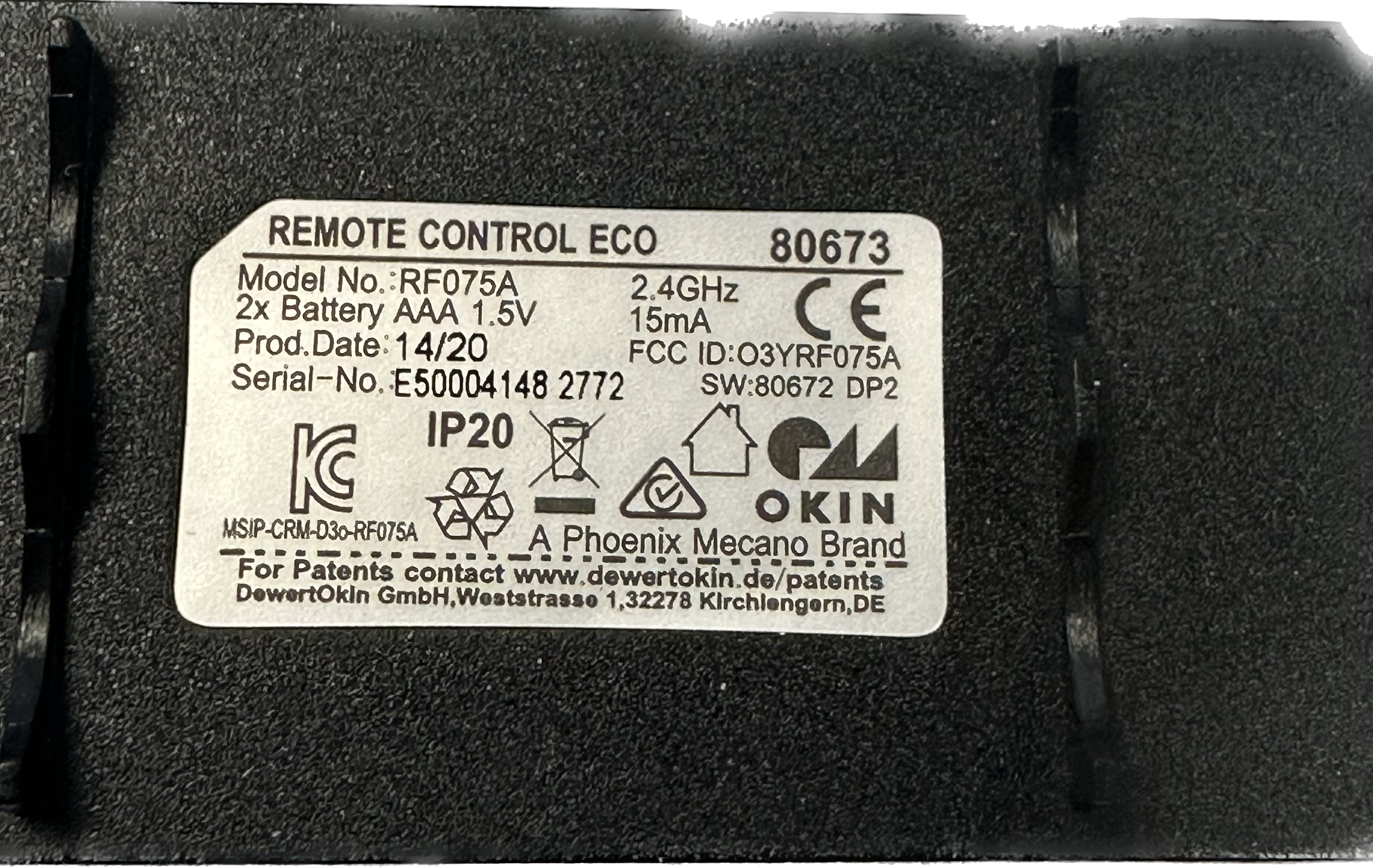 Okin Refined Remote 80673