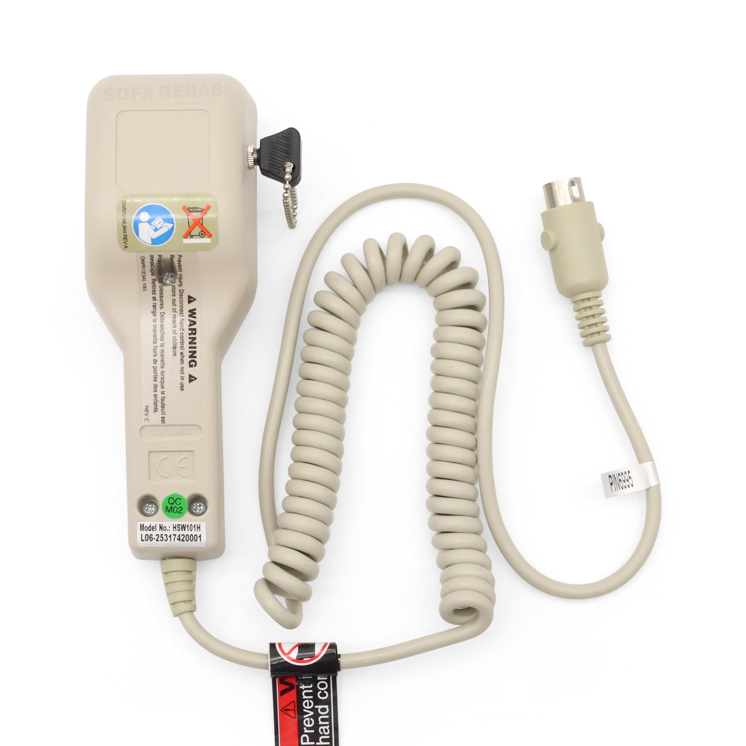 pride-hand-control-HSW101H-ELEASMB6995-rear-view-model-label-coiled-cord pride-hand-control-HSW101H-ELEASMB6995-rear-view-model-label-coiled-cord