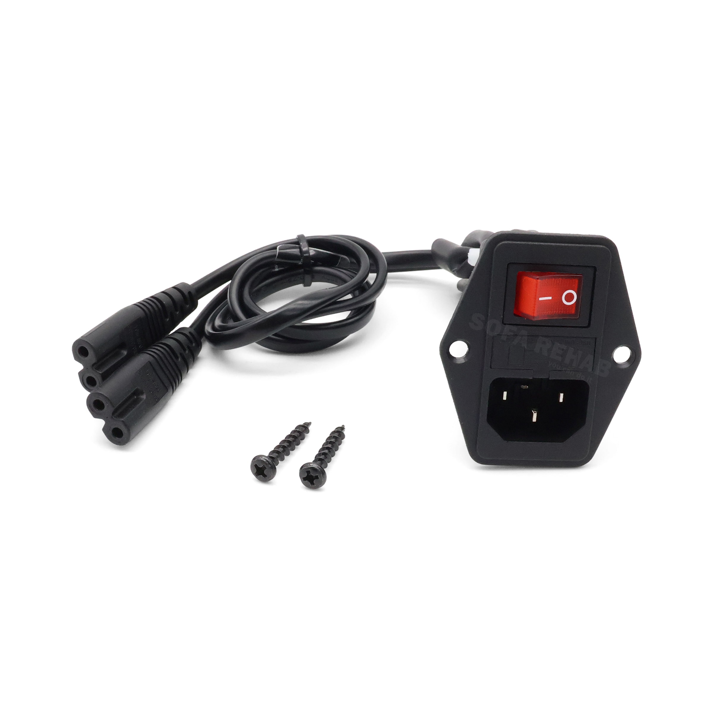 E50BAAU-front-with-mounting-screws-iec-c14-inlet-c13-cord E50BAAU-front-with-mounting-screws-iec-c14-inlet-c13-cord