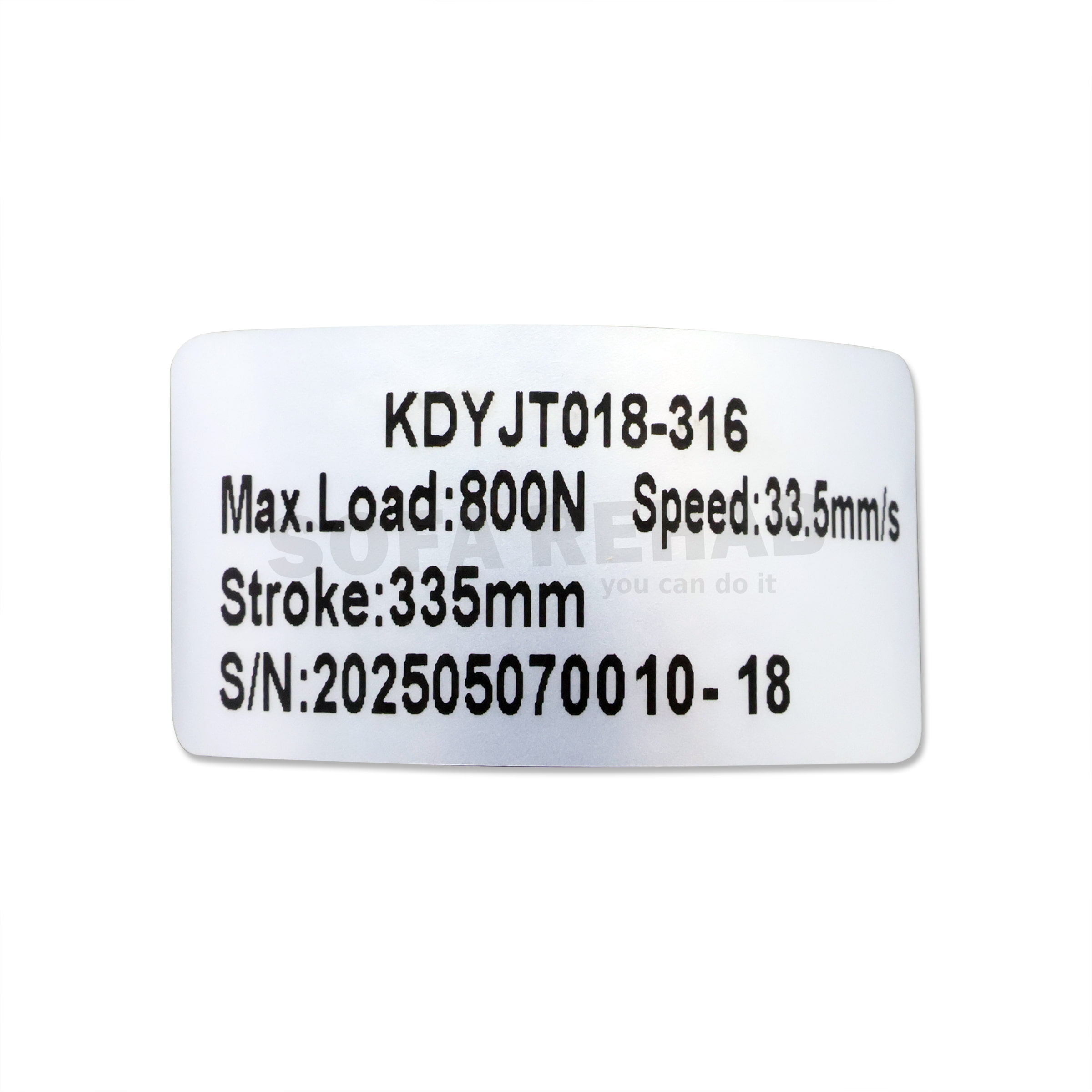 kaidi-KDYJT018-316-specification-sticker-and-identification-label kaidi-KDYJT018-316-specification-sticker-and-identification-label
