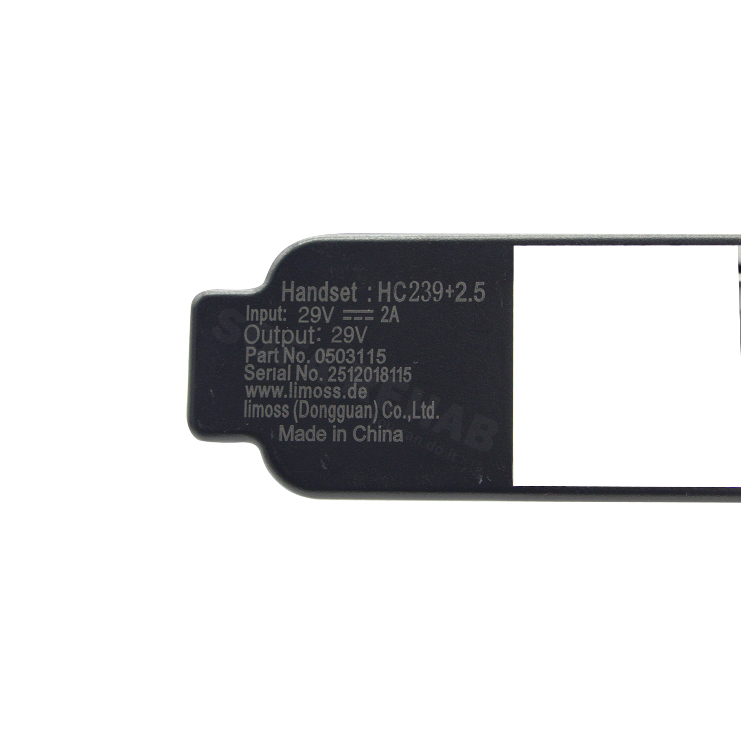 limoss-0503115-HC239+2.5-mounting-case-label-close-up limoss-0503115-HC239+2.5-mounting-case-label-close-up
