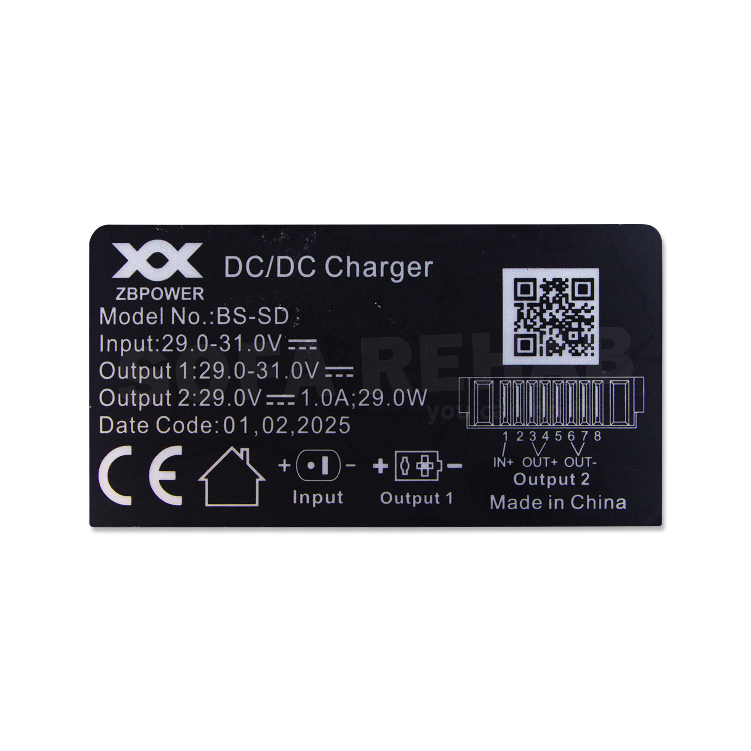 ZB-Power-BS-SD-recliner-battery-charging-dock-DC-DC-charger-specification-label-and-input-output-connector-diagram-close-up ZB-Power-BS-SD-recliner-battery-charging-dock-DC-DC-charger-specification-label-and-input-output-connector-diagram-close-up