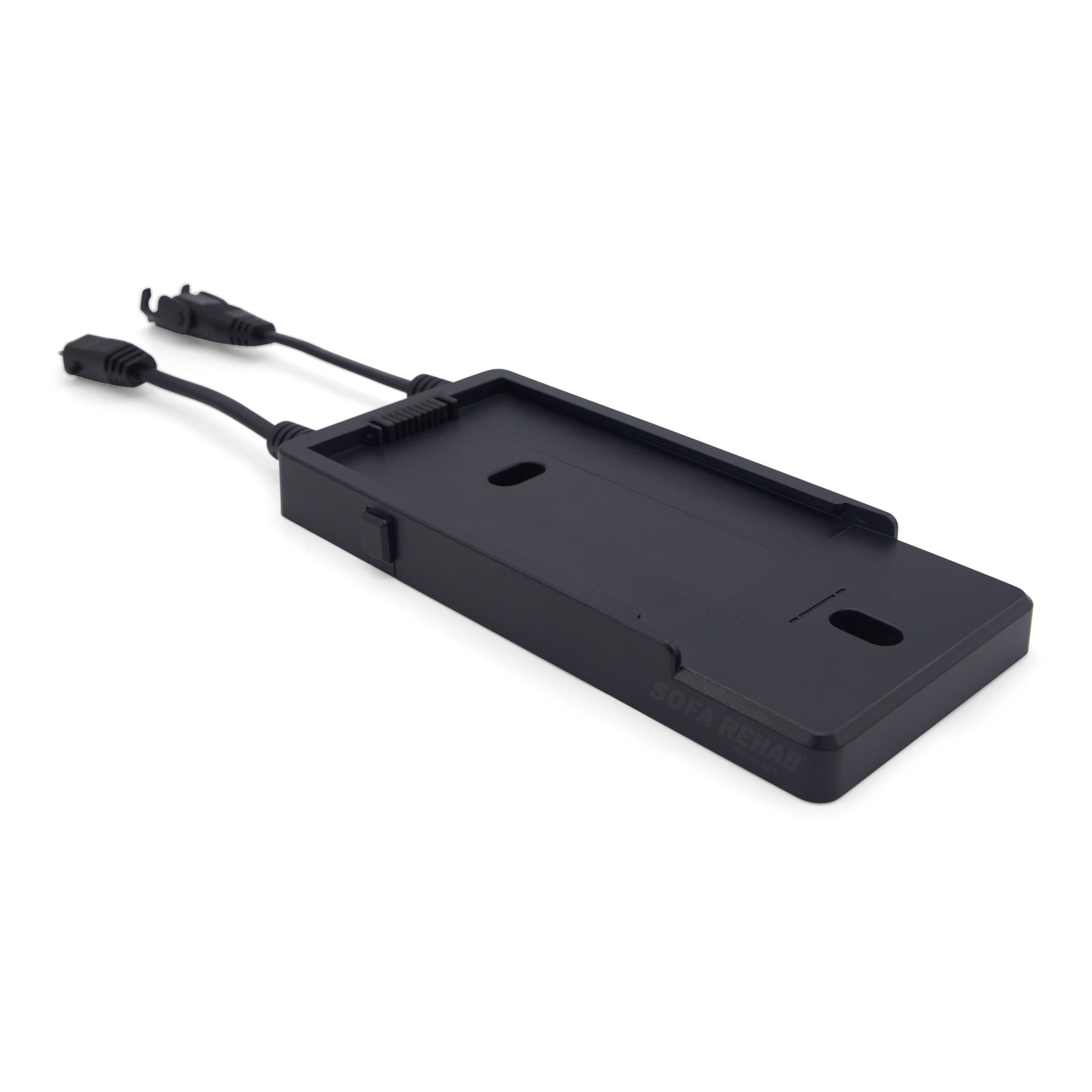 ZB-Power-BS-SD-recliner-battery-charging-dock-empty-top-view-showing-slide-rails-charging-contacts-and-mounting-holes ZB-Power-BS-SD-recliner-battery-charging-dock-empty-top-view-showing-slide-rails-charging-contacts-and-mounting-holes