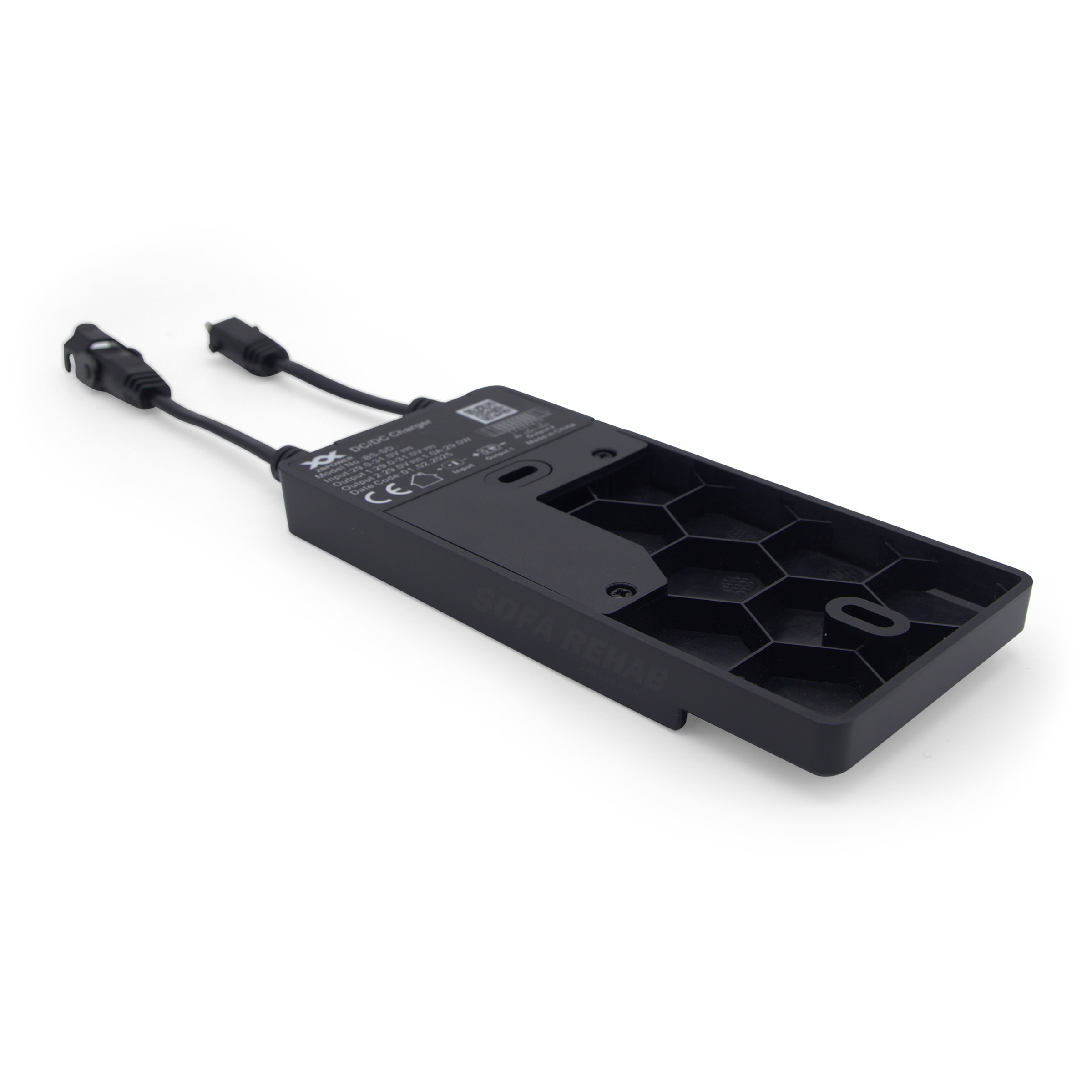 ZB-Power-BS-SD-recliner-battery-charging-dock-underside-view-with-DC-DC-charger-label-mounting-slots-and-2-pin-leads ZB-Power-BS-SD-recliner-battery-charging-dock-underside-view-with-DC-DC-charger-label-mounting-slots-and-2-pin-leads