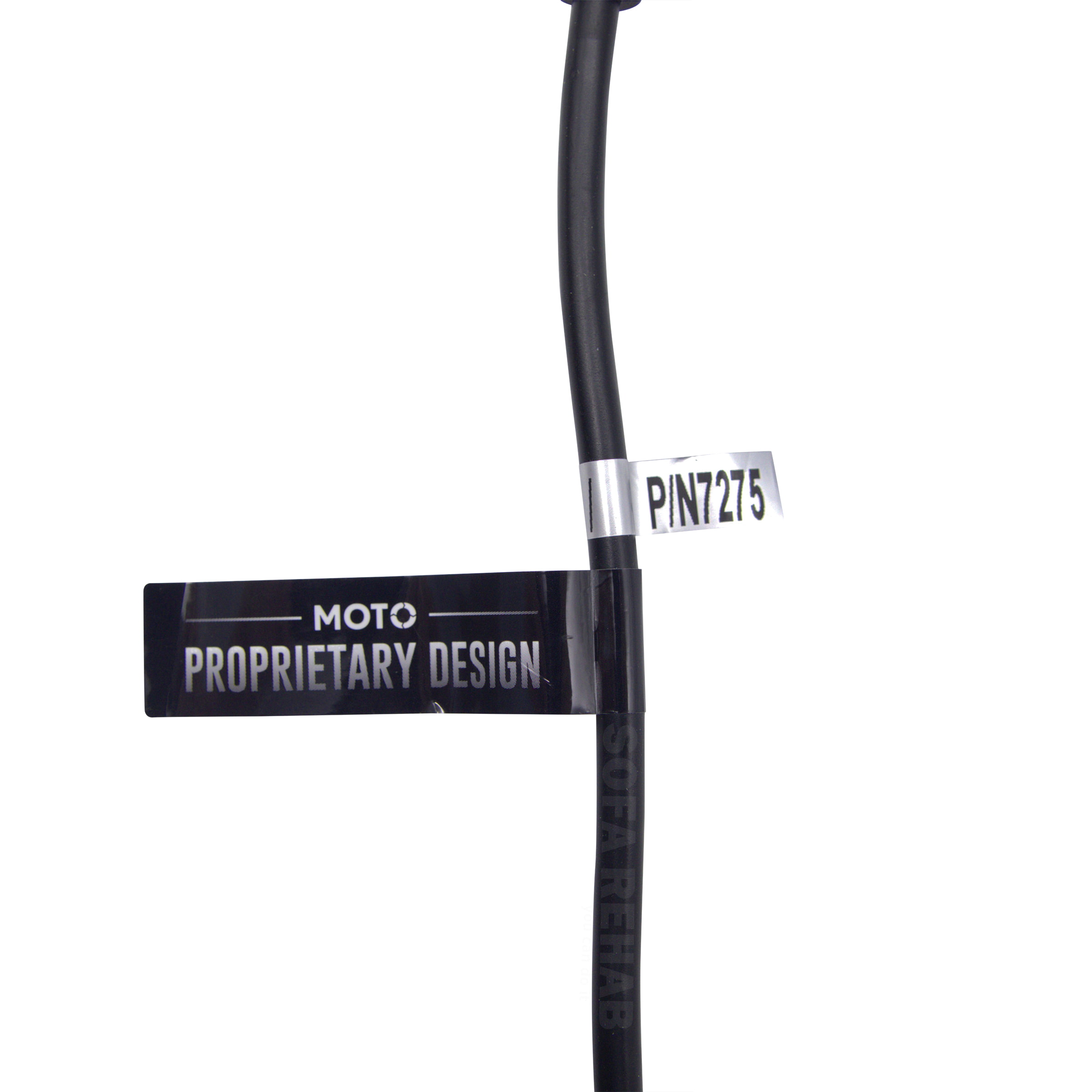 Pride-MOTO-HSW208F-ELEASMB7275-PN7275-6-button-replacement-lift-chair-handset-remote-cable-brand-and-part-number-label-close-up Pride-MOTO-HSW208F-ELEASMB7275-PN7275-6-button-replacement-lift-chair-handset-remote-cable-brand-and-part-number-label-close-up